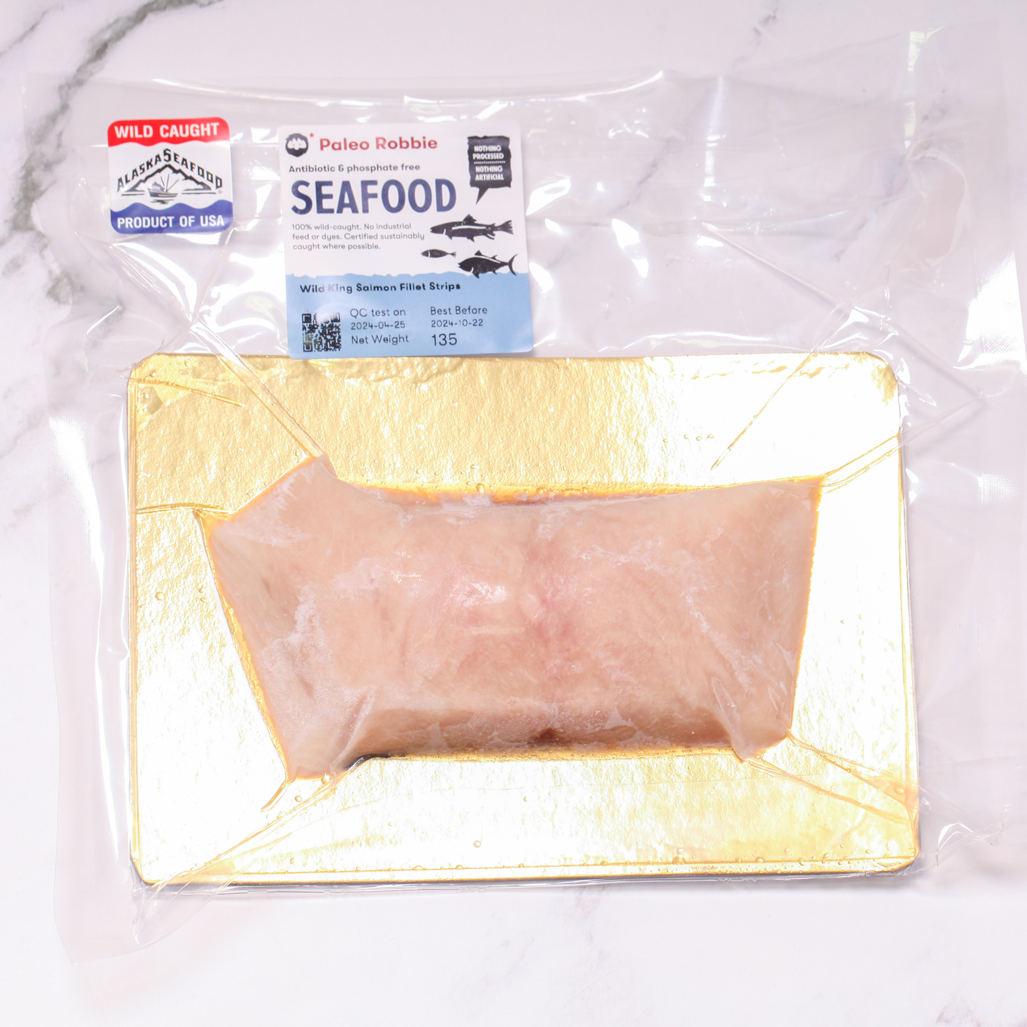 Wild White King Salmon Fillet Strips